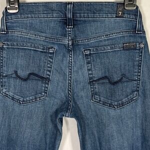 7 For All Mankind Gwenevere Skinny Jeans Womens 27 Medium Blue Low Rise Stretch
